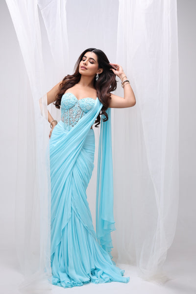 Iraah Ice Blue - Label Prerna Mehra