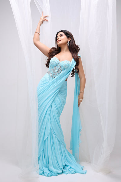 Iraah Ice Blue - Label Prerna Mehra